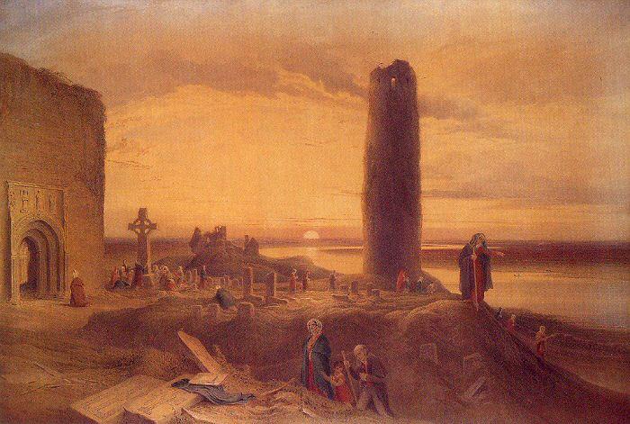 Petrie, George The Last Circuit of Pilgrims at Clonmacnoise Germany oil painting art